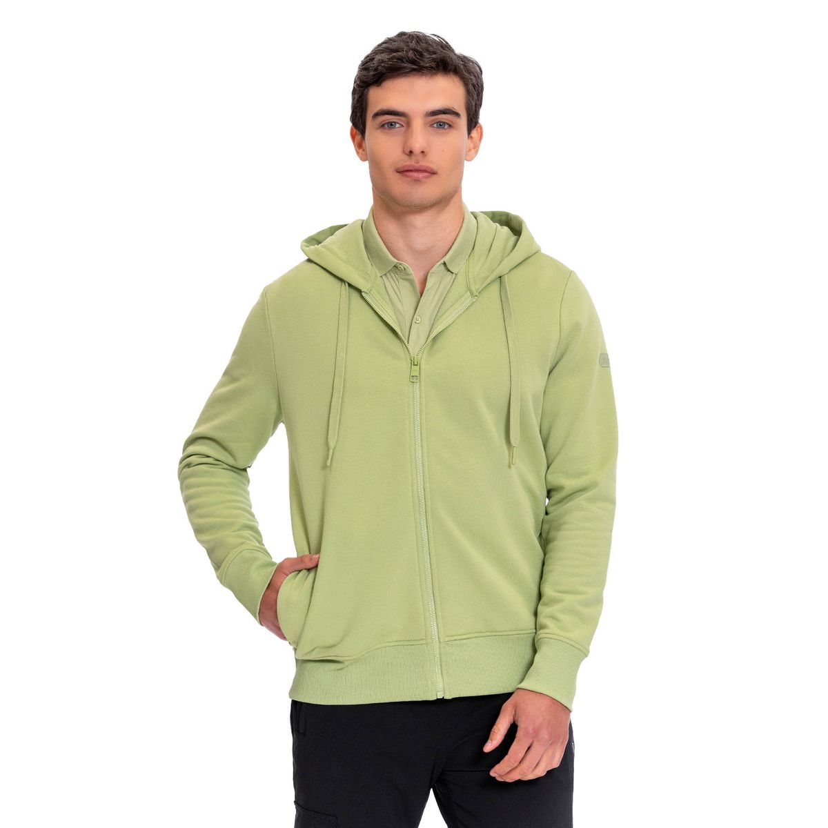 TOTTO - Buzo Abierto Con Capota Spring Verde Para Hombre Totto