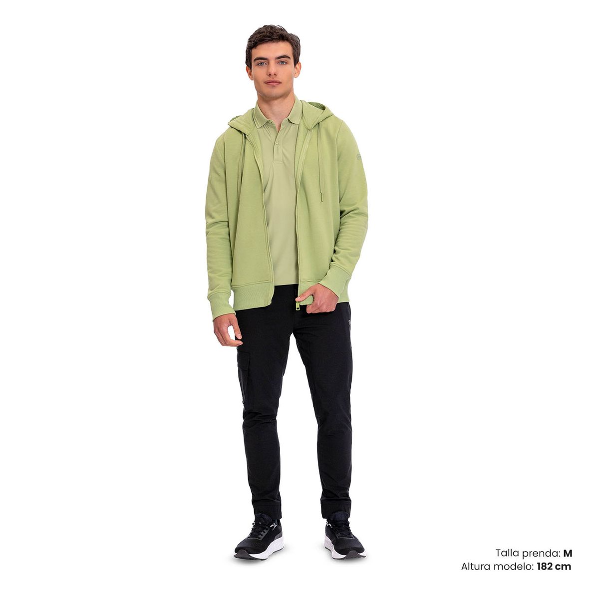 TOTTO - Buzo Abierto Con Capota Spring Verde Para Hombre Totto