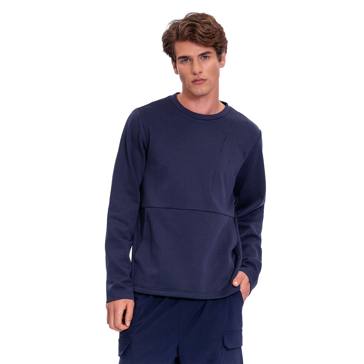 TOTTO - Buzo Cerrado Bolsillo Canguro Dragon Azul Para Hombre Totto