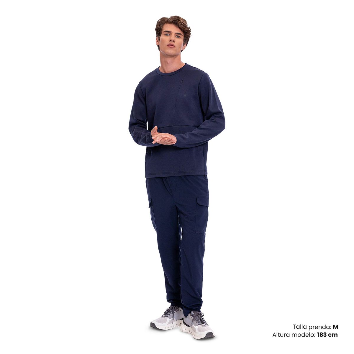 TOTTO - Buzo Cerrado Bolsillo Canguro Dragon Azul Para Hombre Totto