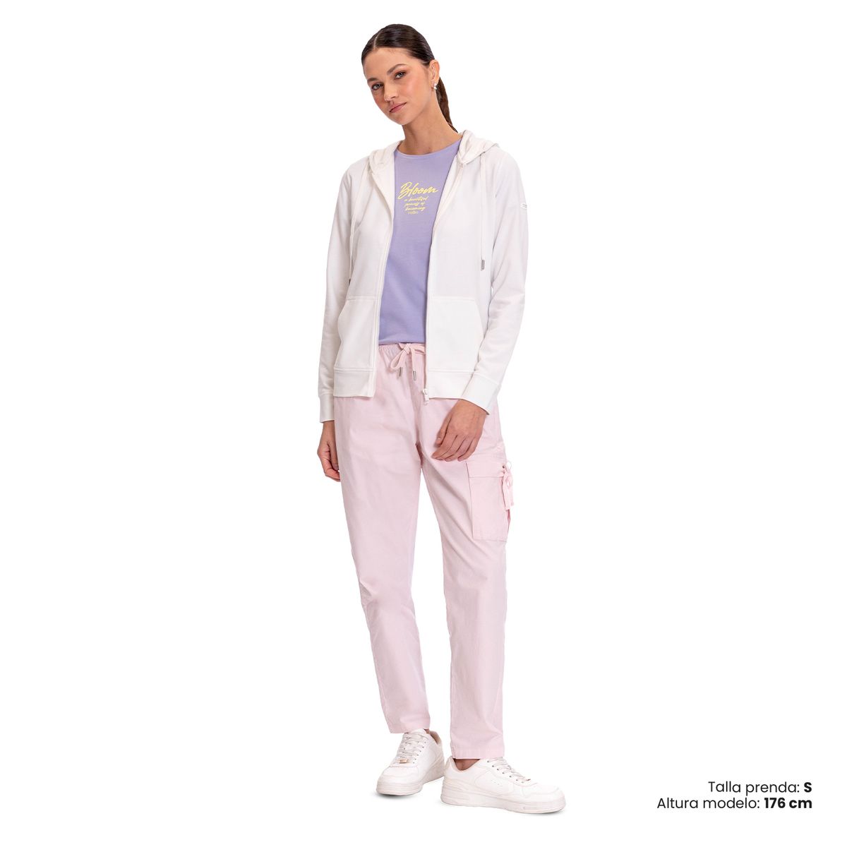 TOTTO - Buzo Tipo Hoodie Con Capota Tawy Blanco Para Mujer Totto