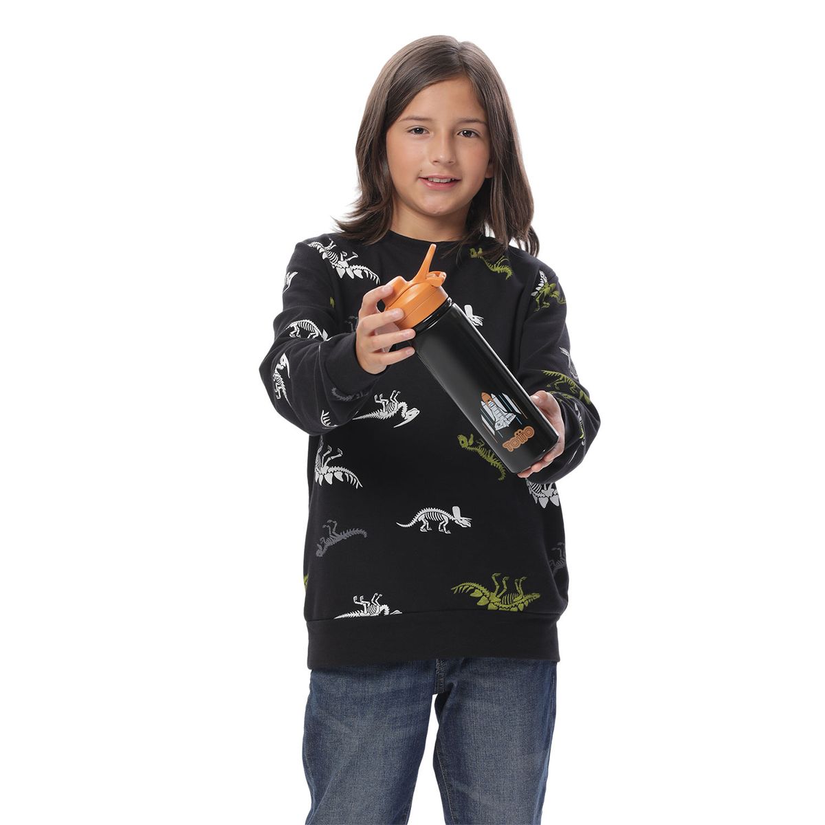 TOTTO - Botellon Termo Botella Gemini Gris para Niño Totto