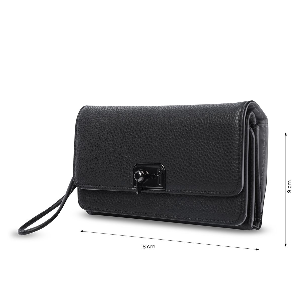 TOTTO - Billetera Smooth Sub Con Protección Rfid Negro Para Mujer