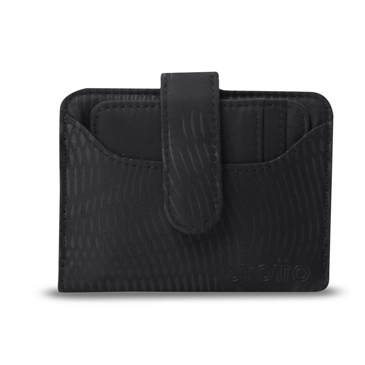 TOTTO - Billetera Texture Dull Con Protección Rfid Negro Para Mujer