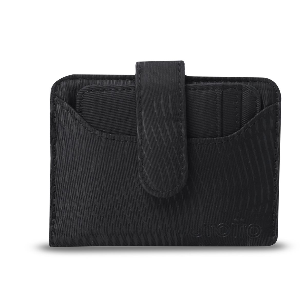 TOTTO - Billetera Texture Dull Con Protección Rfid Negro Para Mujer
