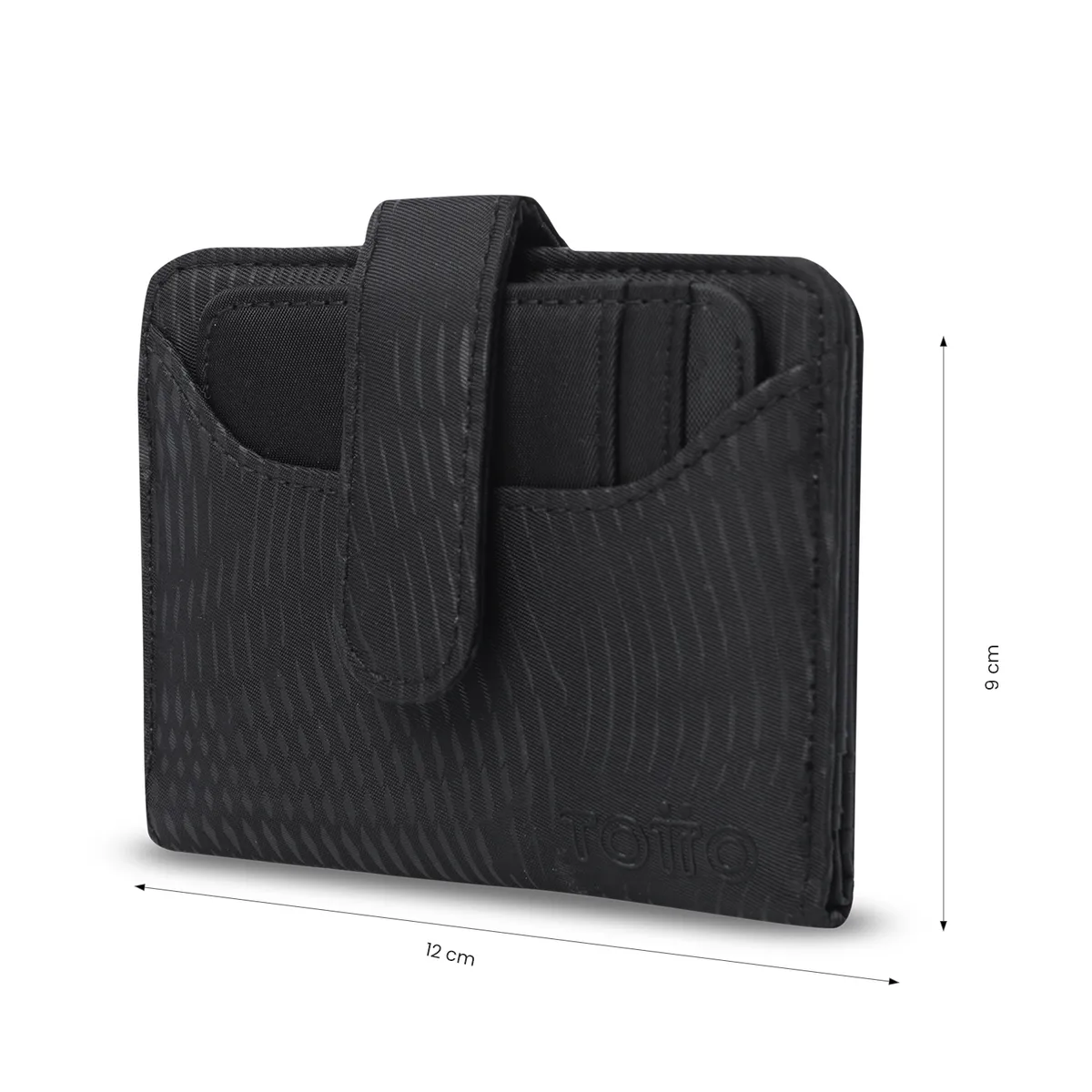 TOTTO - Billetera Texture Dull Con Protección Rfid Negro Para Mujer