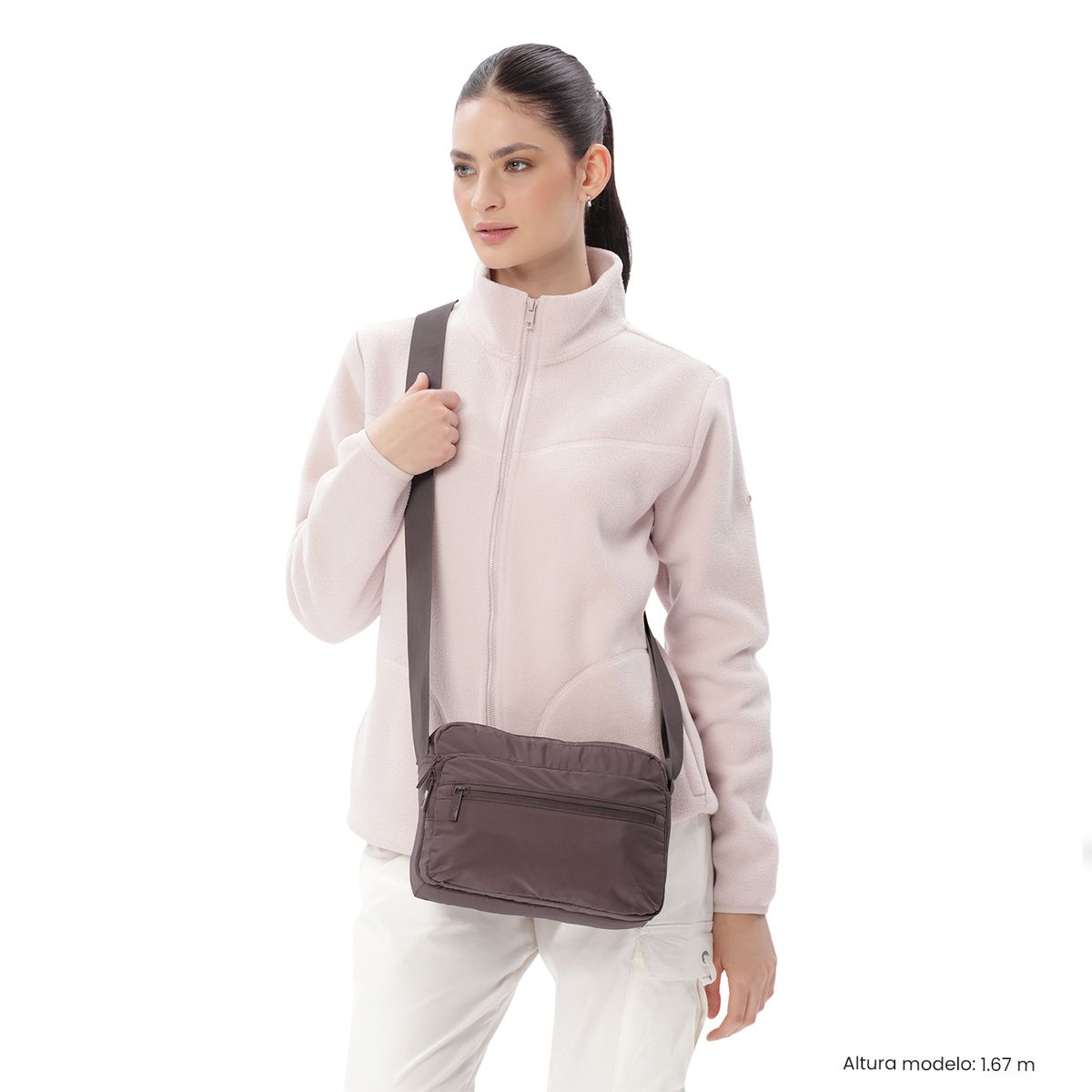 TOTTO - Bolso Cartera Amsu Con Correa Ajustable Mujer Cafe Totto