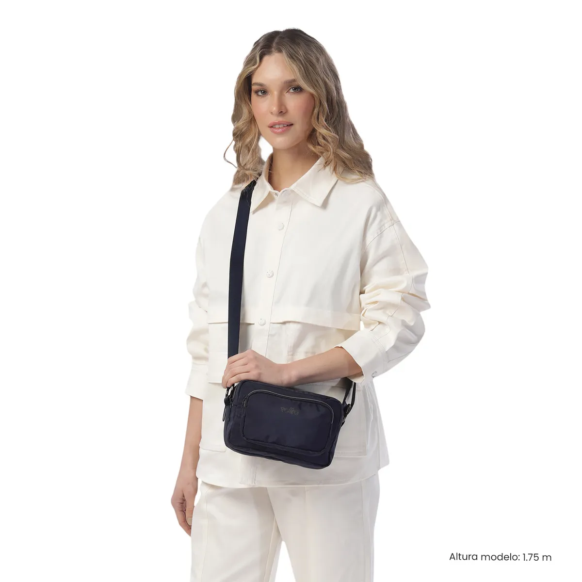 TOTTO - Bolso Cartera 2 en 1 Funty Mujer Correa Removible Azul Totto