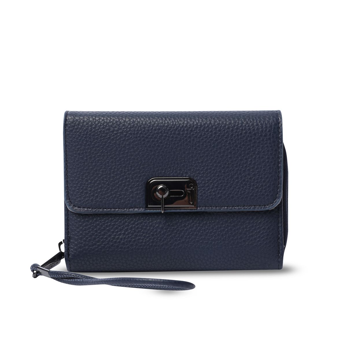 TOTTO - Billetera Smooth Cri Con Protección Rfid Azul Para Mujer