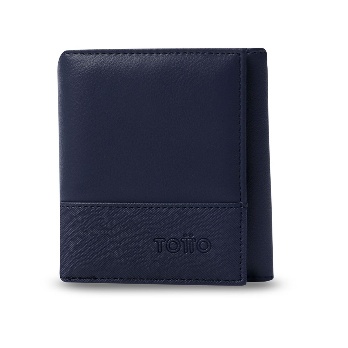 TOTTO - Billetera Saffiano Aqi Protección Rfid Azul Hombre Totto
