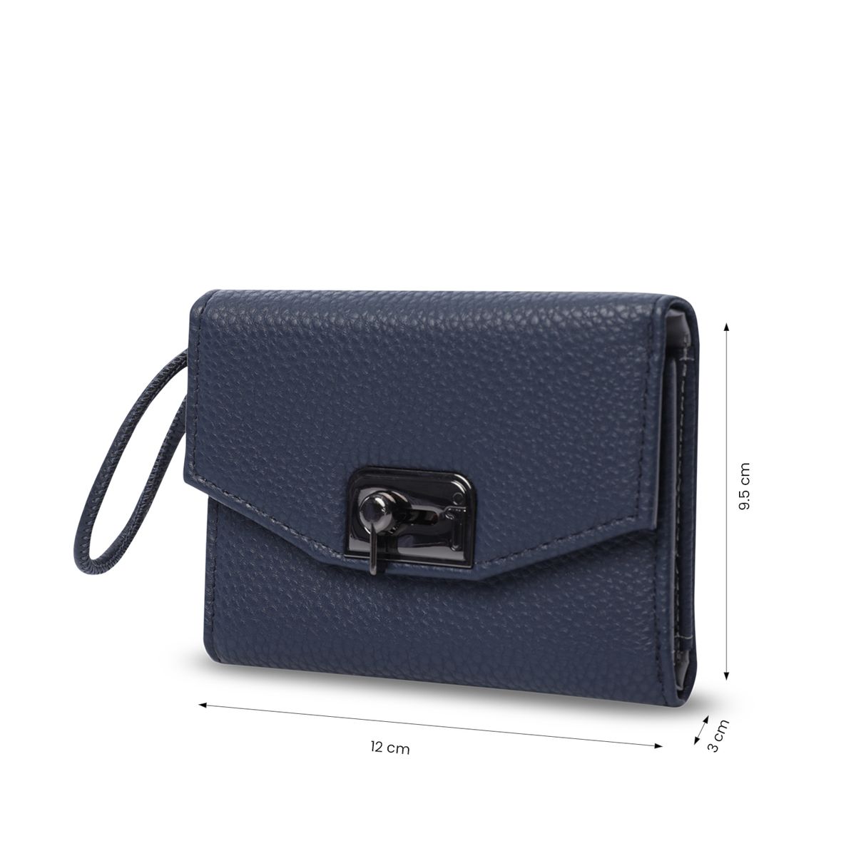 TOTTO - Billetera Smooth Ney Con Protección Rfid Azul Para Mujer