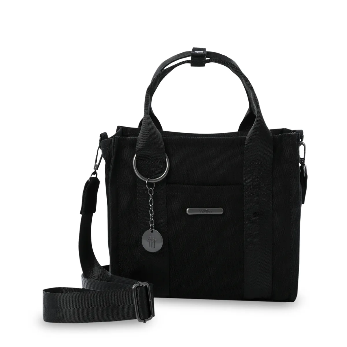 TOTTO - Bolso Cartera Tote Bag S Mujer Correa Removible Negro Totto
