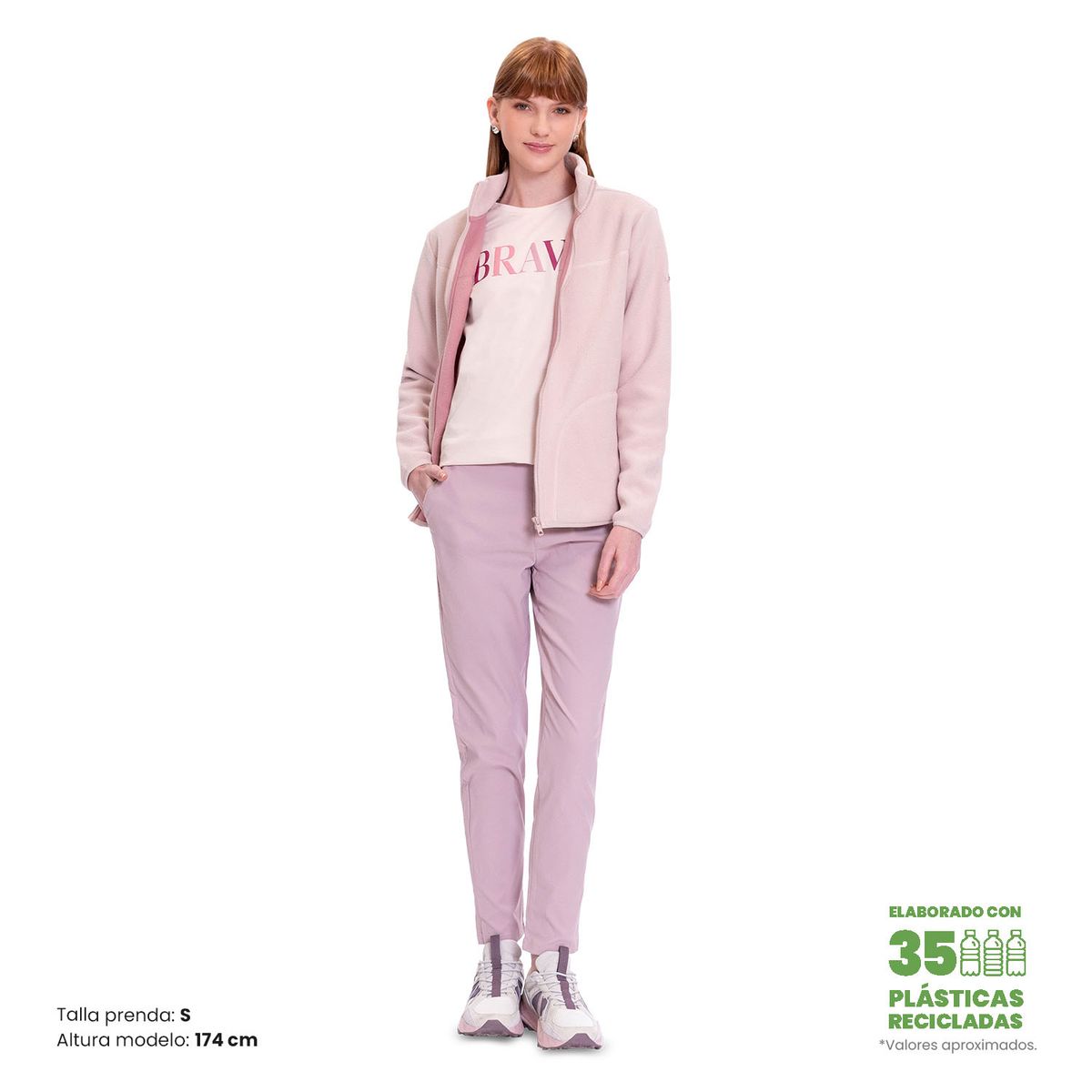 TOTTO - Buzo Polar Fleece Rpet Flizally Rosado Para Mujer Totto