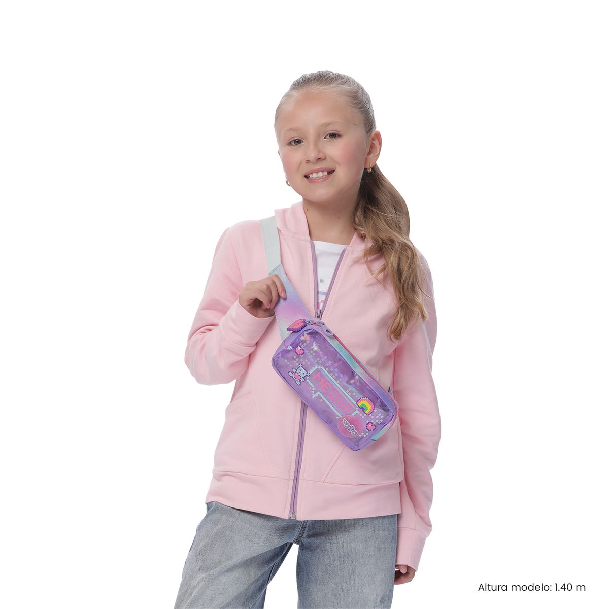 TOTTO - Canguro Riñonera Andy Cat Para Niña Morado Totto