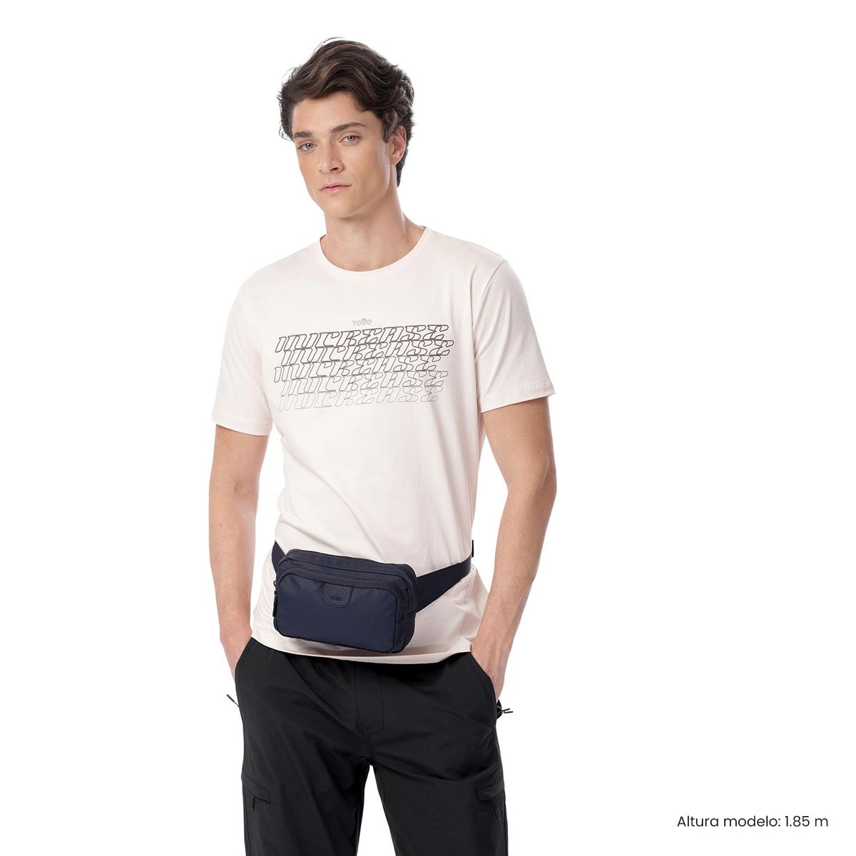 TOTTO - Canguro Riñonera Doble Bolsillo Chill Dur Azul Unisex Totto