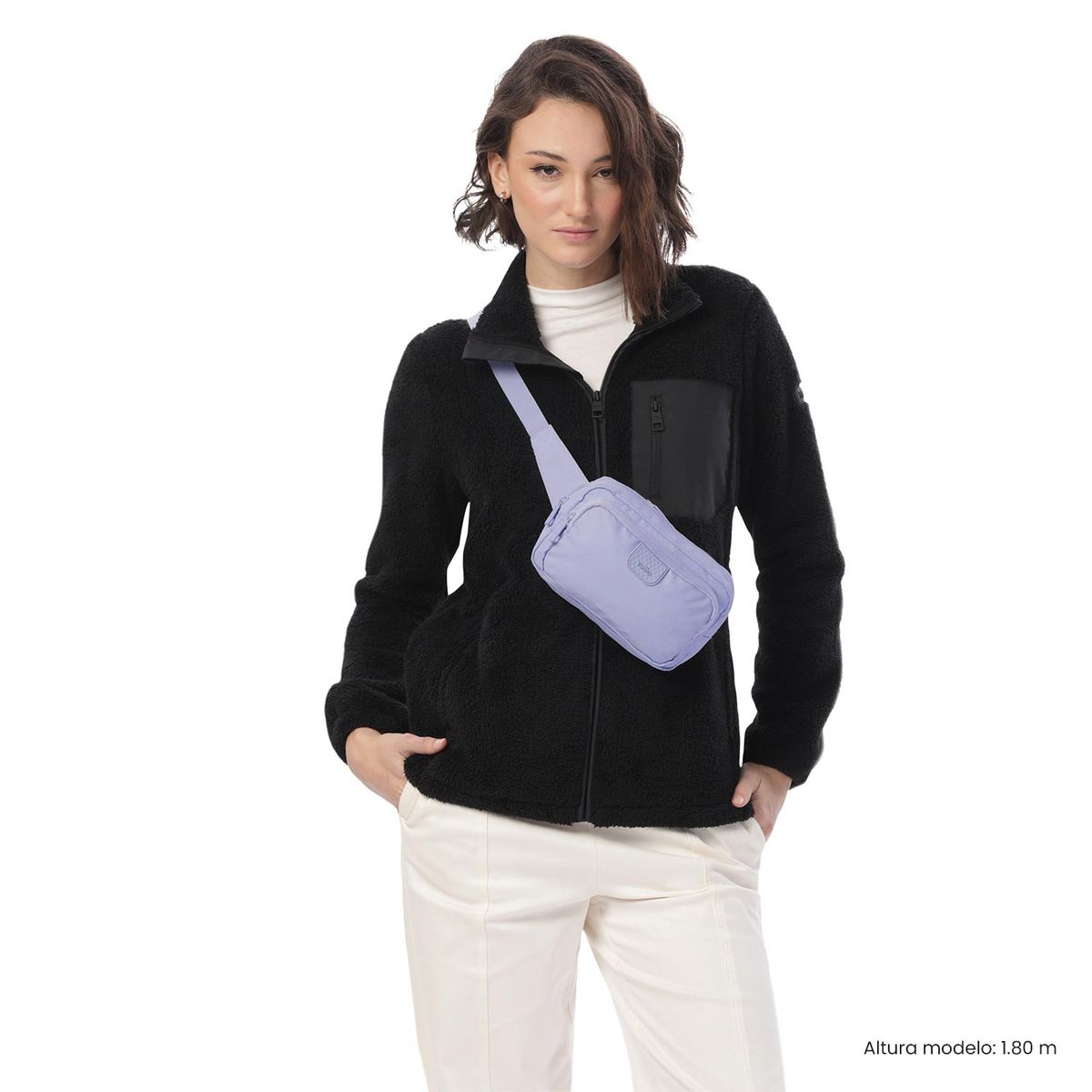 TOTTO - Canguro Riñonera Doble Bolsillo Chill Dur Morado Mujer Totto