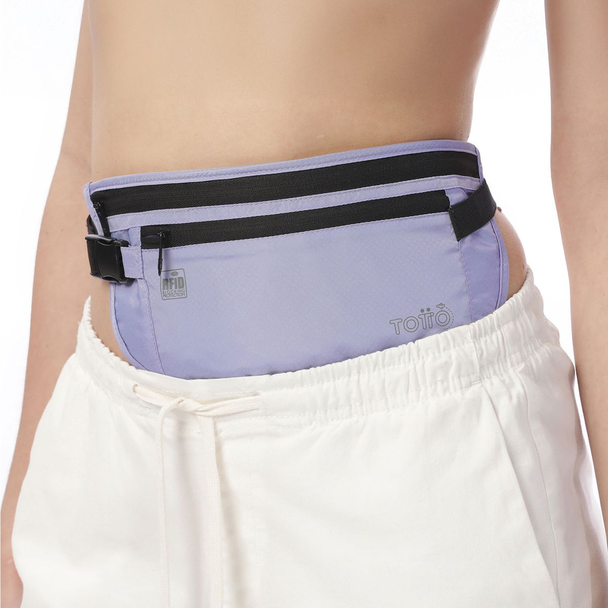 TOTTO - Canguro Riñonera de Seguridad Security Morado Rfid Totto