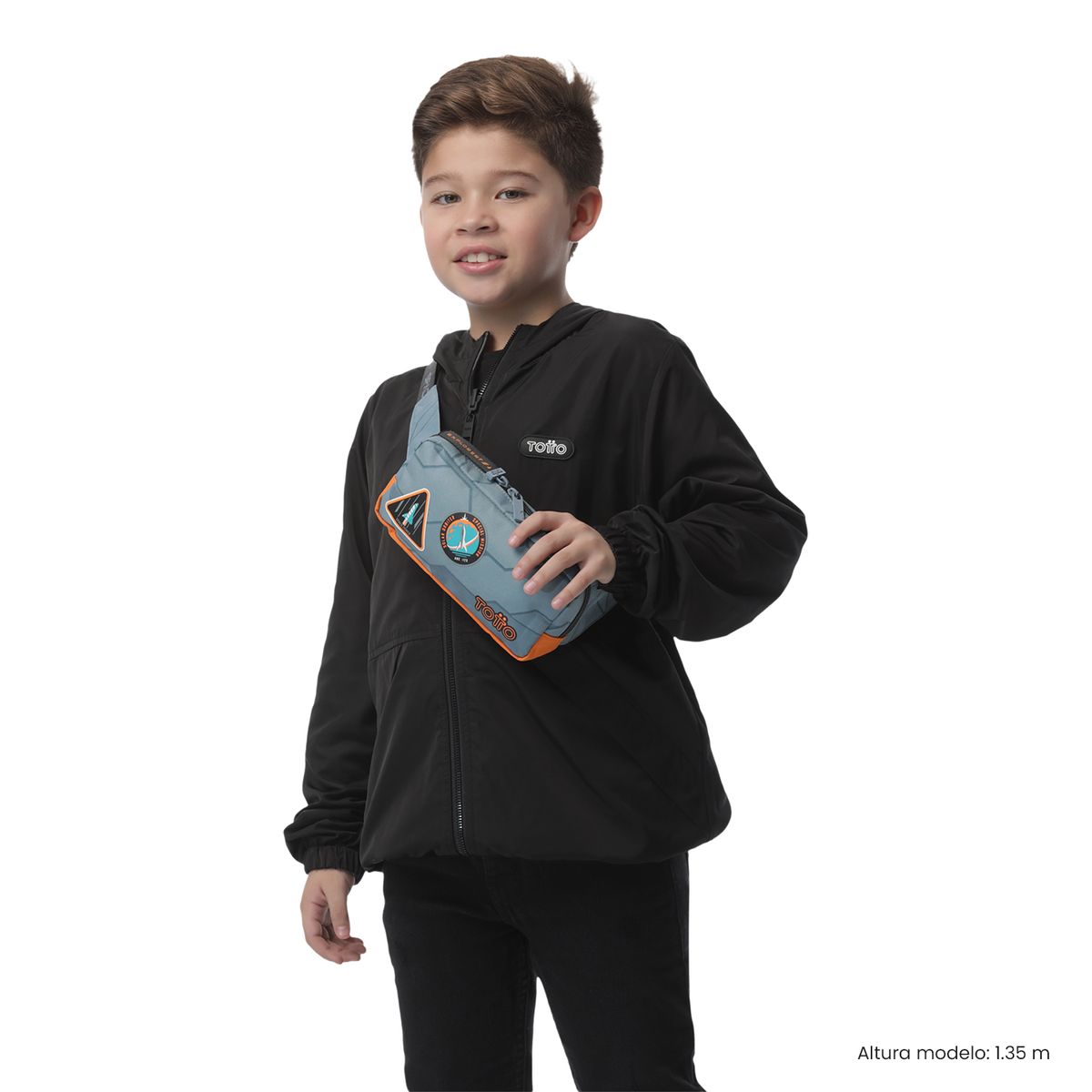 TOTTO - Canguro Riñonera Gemini Para Niño Gris Totto