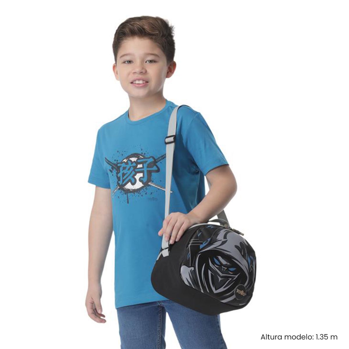 TOTTO - Lonchera Con Porta Comidas Hanzo M Negro Niño Totto