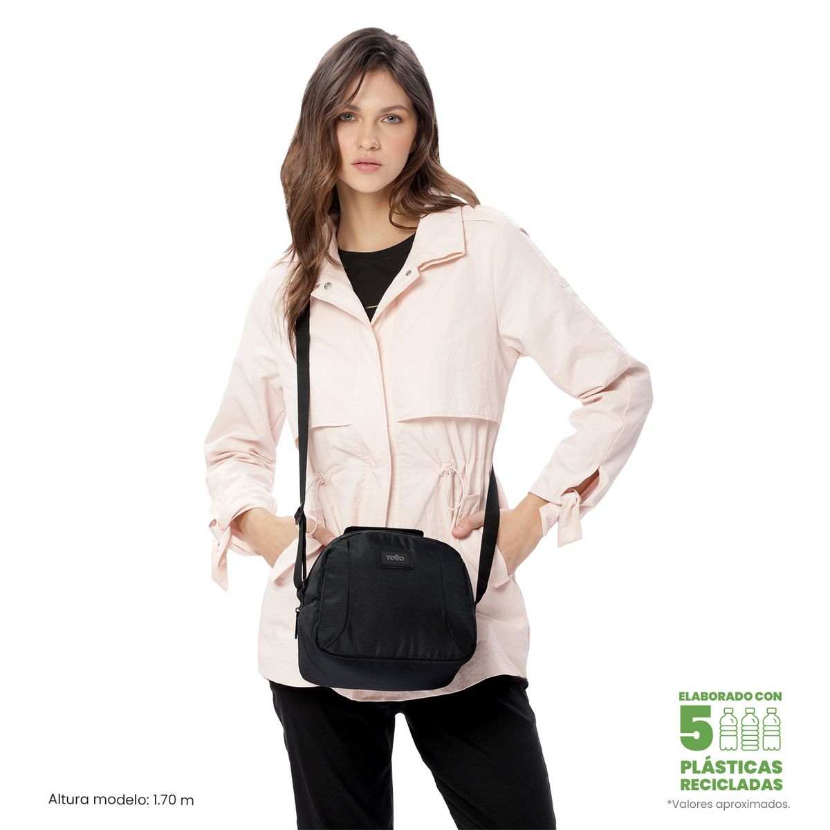 TOTTO - Lonchera Trik Negra Con Portacomidas Unisex Totto