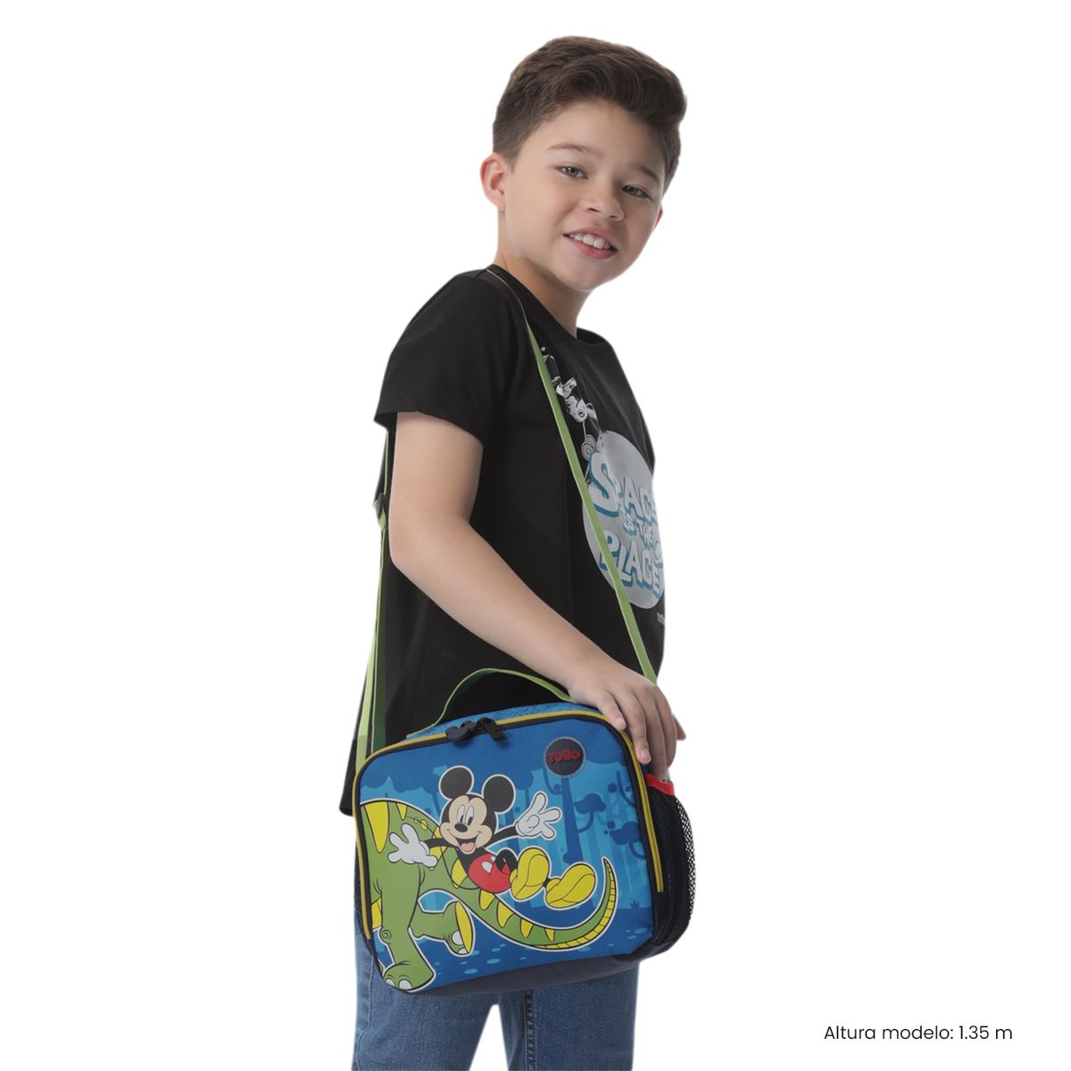 TOTTO - Lonchera Con Porta Comidas Mickey L Azul Niño Totto