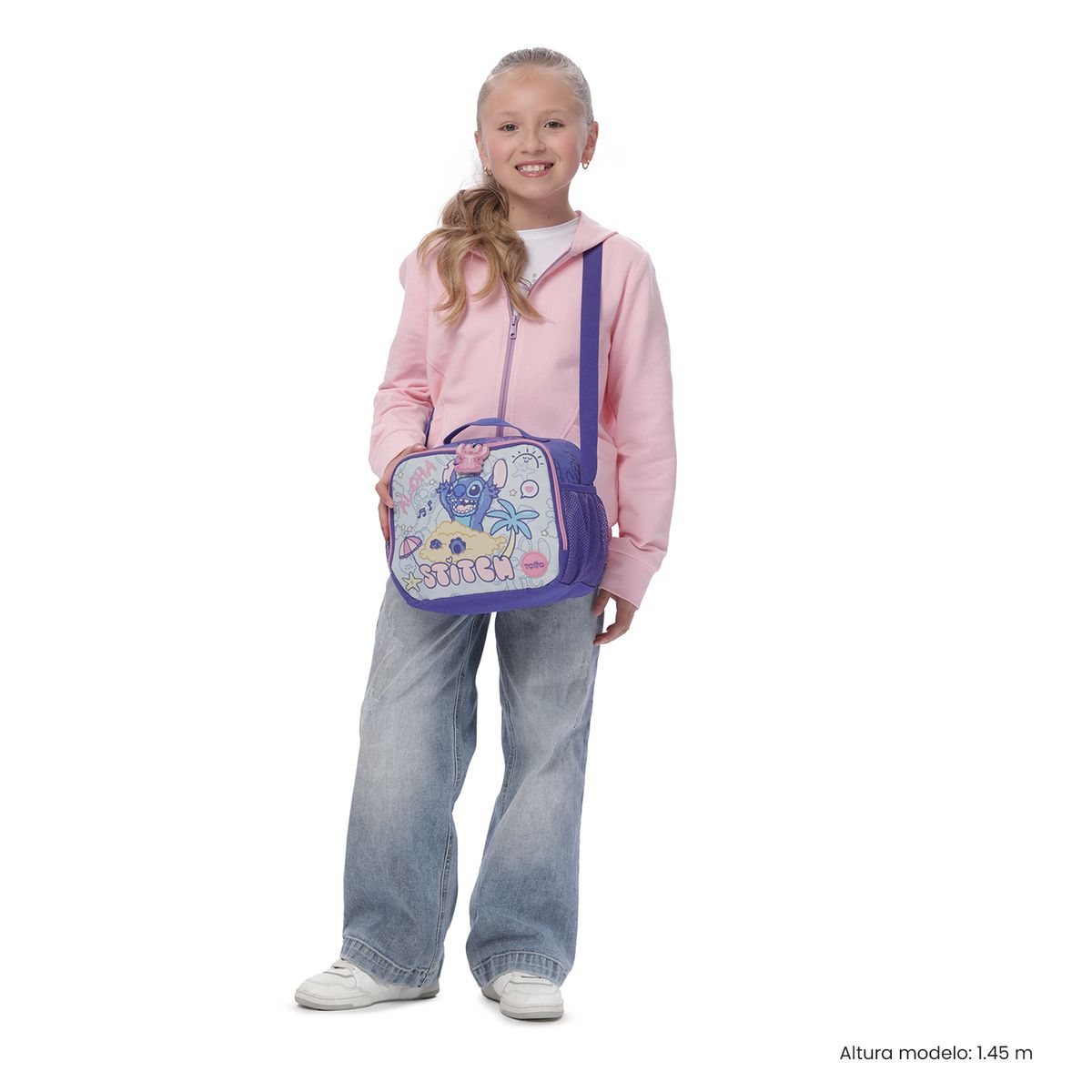TOTTO - Lonchera Con Porta Comidas Stitch On The Beach L Azul Totto