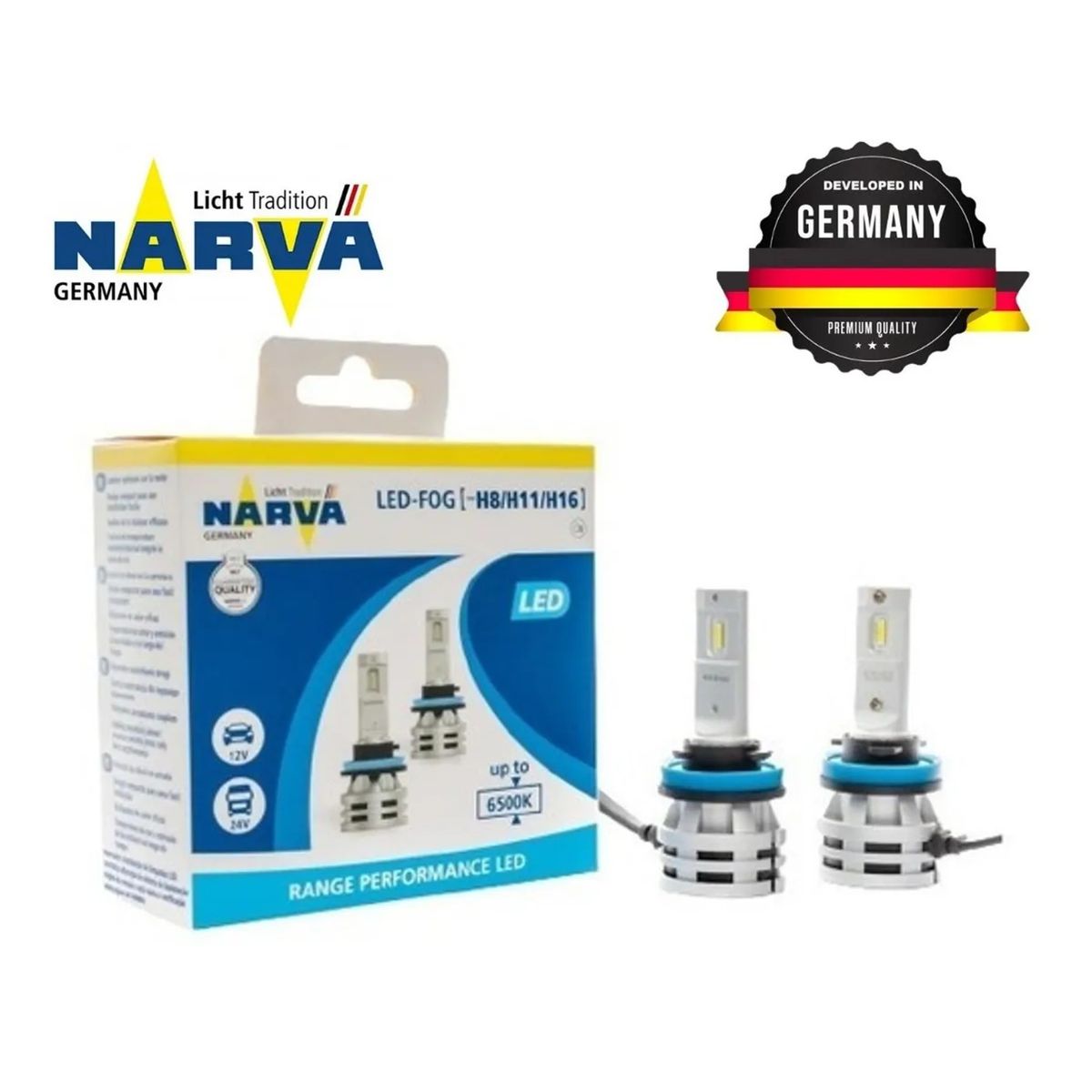 NARVA - Kit Luces Led H4, H7, H11 Narva 100% Originales Paquete X 2