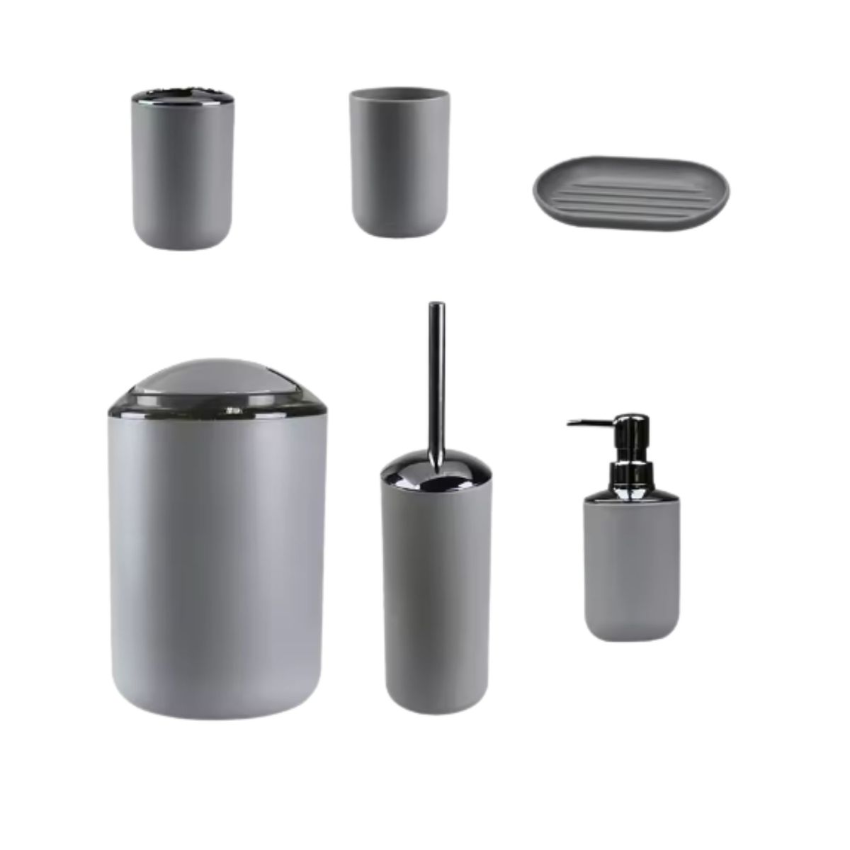 TRIPLE CLEAN - Set De 6 Accesorios Para Baño