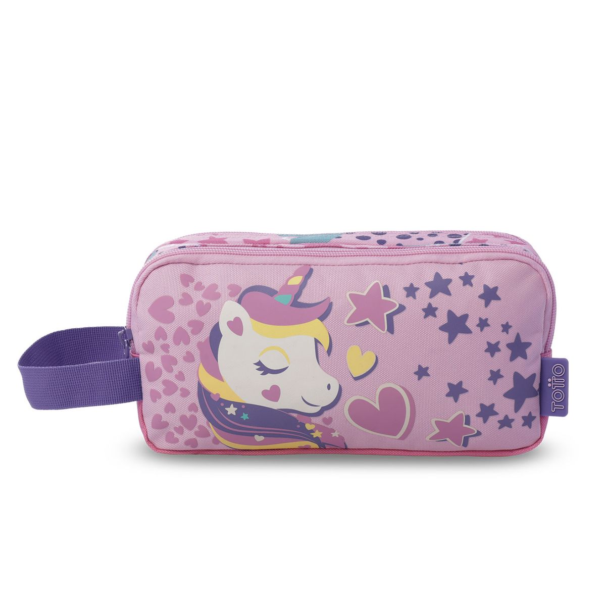 TOTTO - Cartuchera Multiuso Escolar Zafiro Walt Rosado Niña Totto