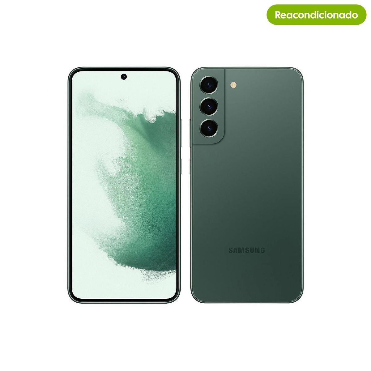 SAMSUNG - Celular Samsung Galaxy S22 Plus 256 GB 5G Verde Reacondicionado + Garantía extendida + Panel Solar