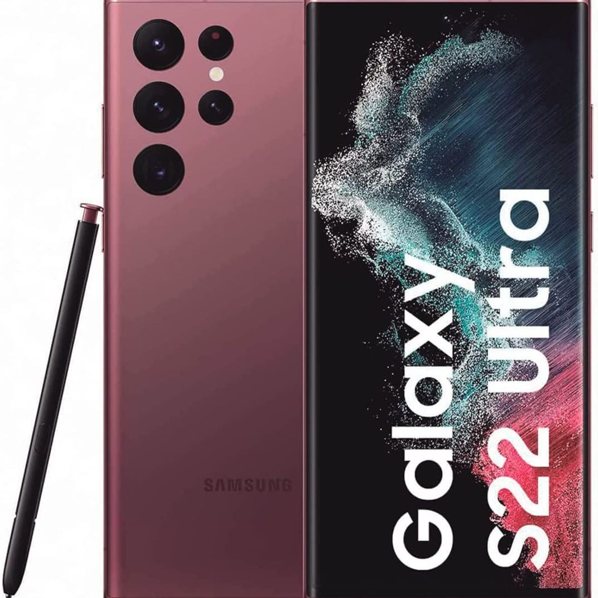 SAMSUNG - Celular Samsung Galaxy S22 Ultra 128 GB 5G Vinotinto Reacondicionado + Panel Solar