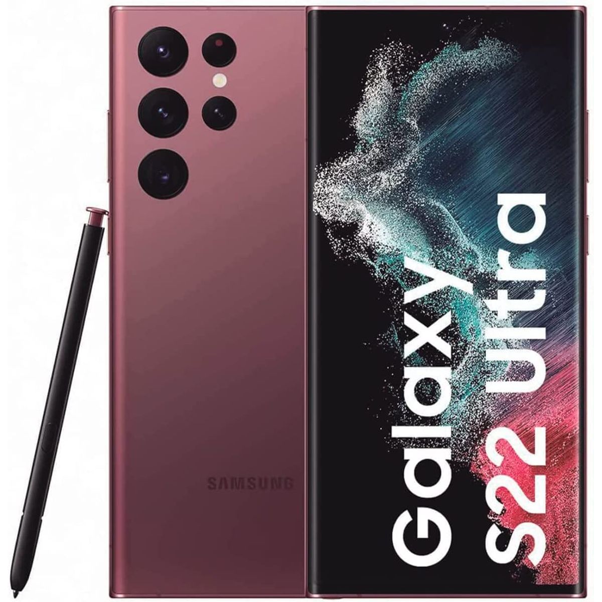 SAMSUNG - Celular Samsung Galaxy S22 Ultra 128 GB 5G Vinotinto Reacondicionado + Panel Solar