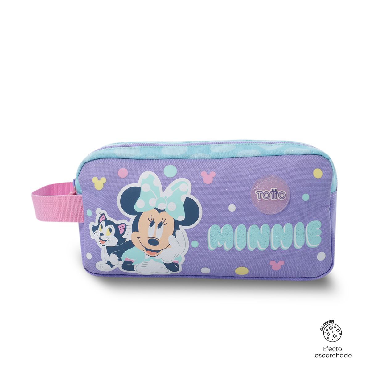 TOTTO - Cartuchera Multiuso Escolar 2 Cuerpos Minnie Niña Azul Totto