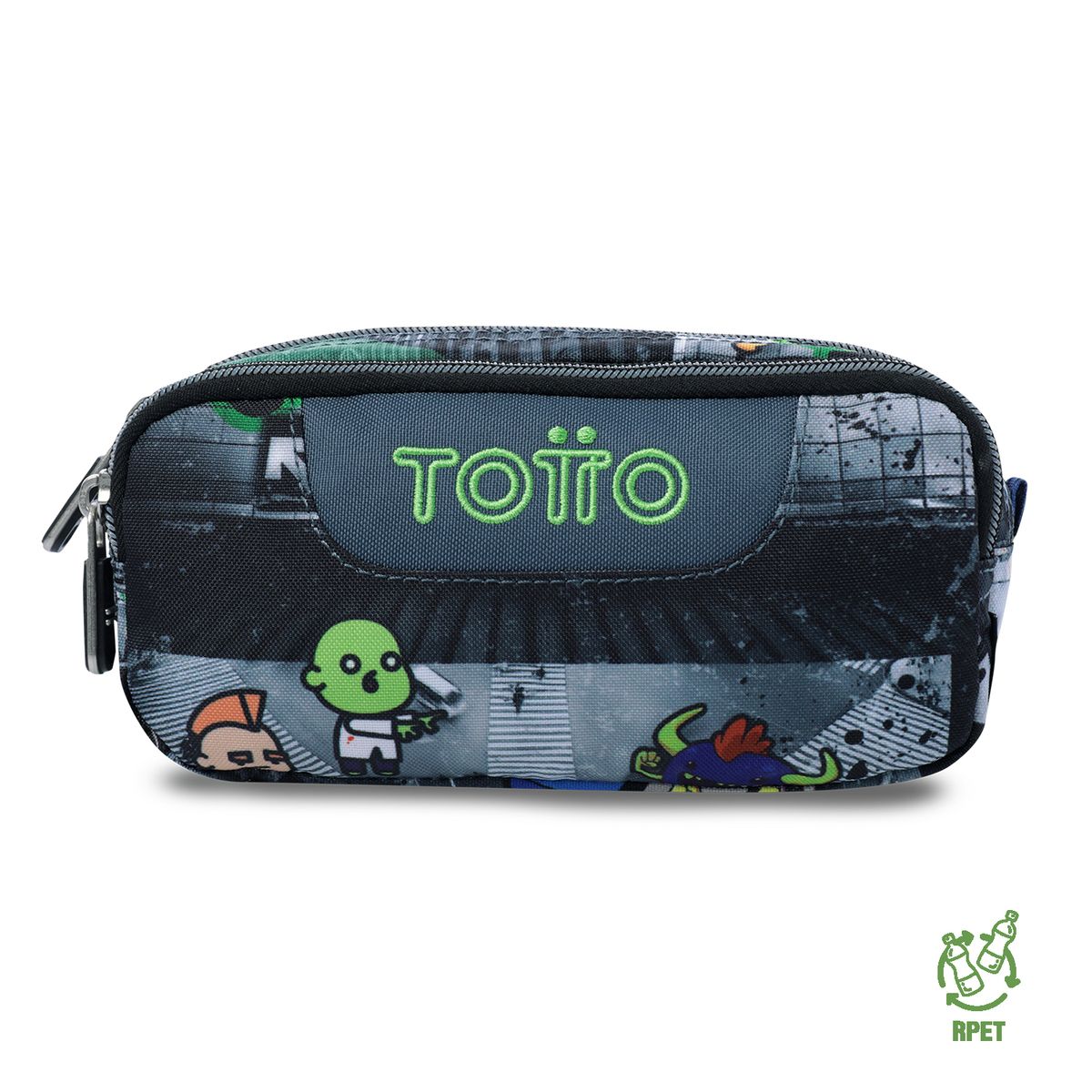 TOTTO - Cartuchera Multiuso Escolar Sobre Hombre Negro Totto