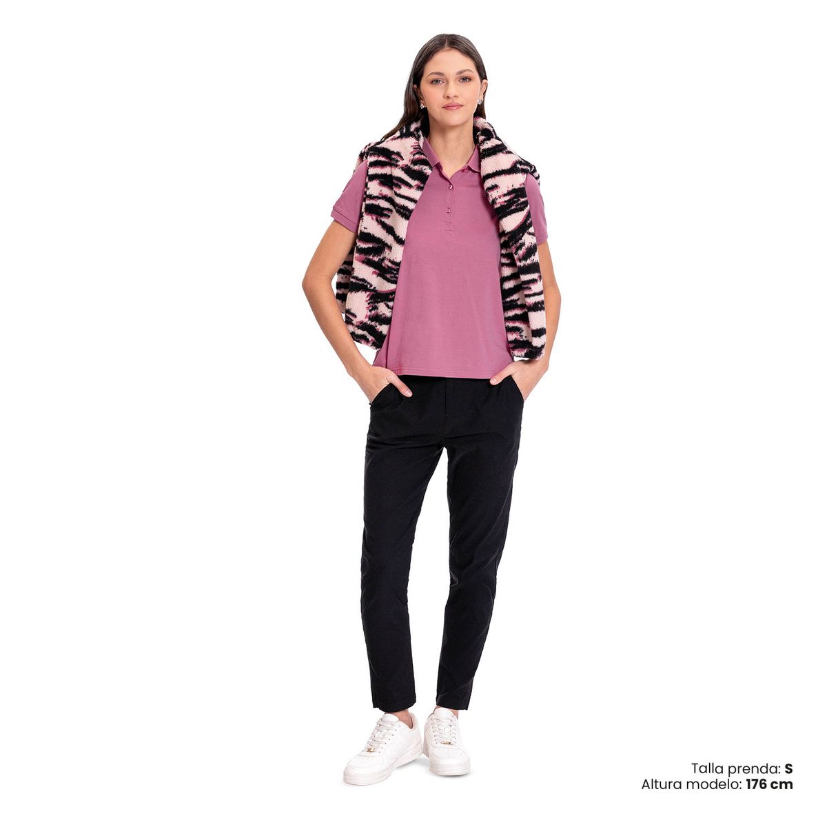 TOTTO - Camiseta Tipo Polo Chechi Rosado Para Mujer Totto