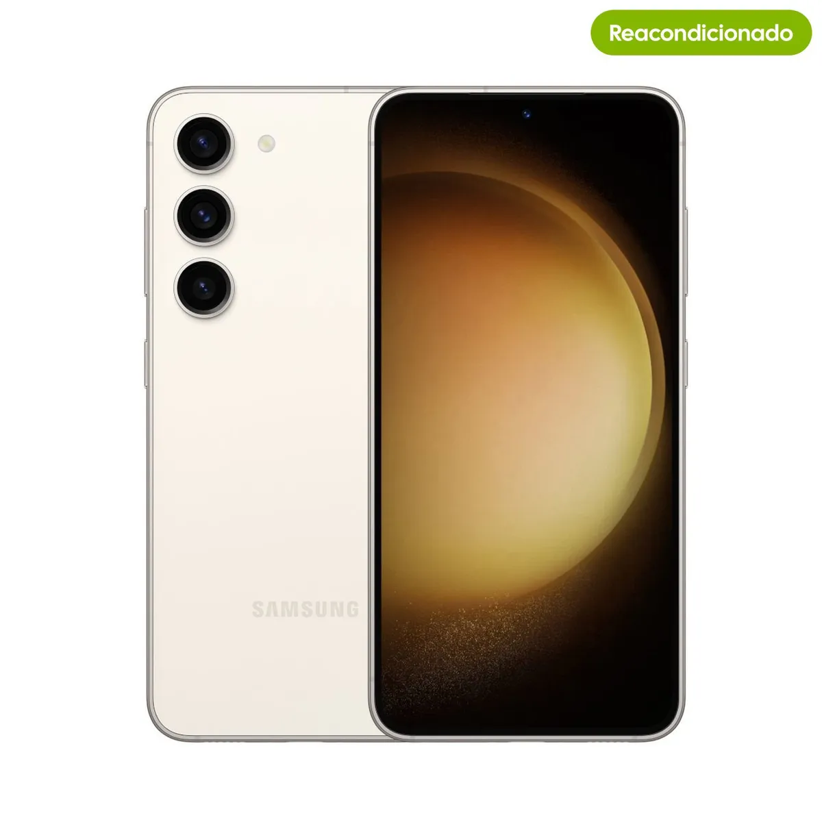 SAMSUNG - Celular Samsung Galaxy S23 256 GB 5G Blanco Reacondicionado + Garantía extendida + Panel Solar