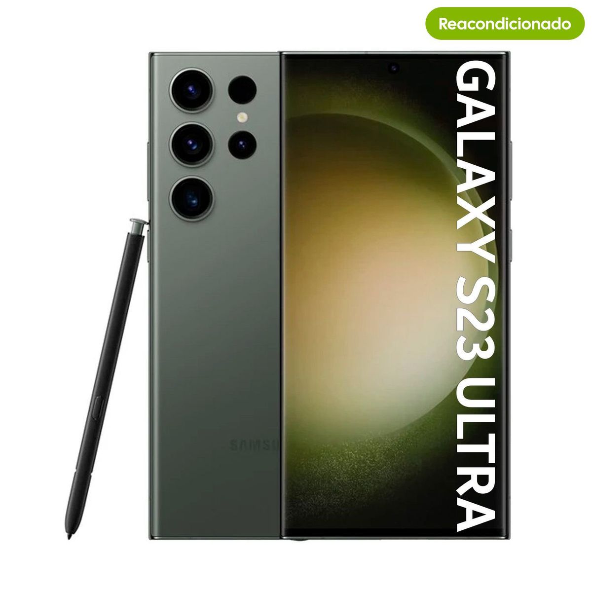 SAMSUNG - Celular Samsung Galaxy S23 Ultra 256 Gb 5G Verde Reacondicionado + Garantia Extendida + Panel Solar