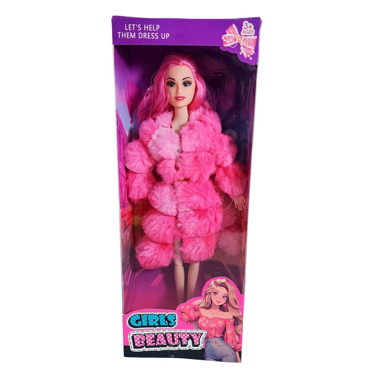 GENERICO - Muñeca Abrigo Peludo Juguete Interactivo Niña