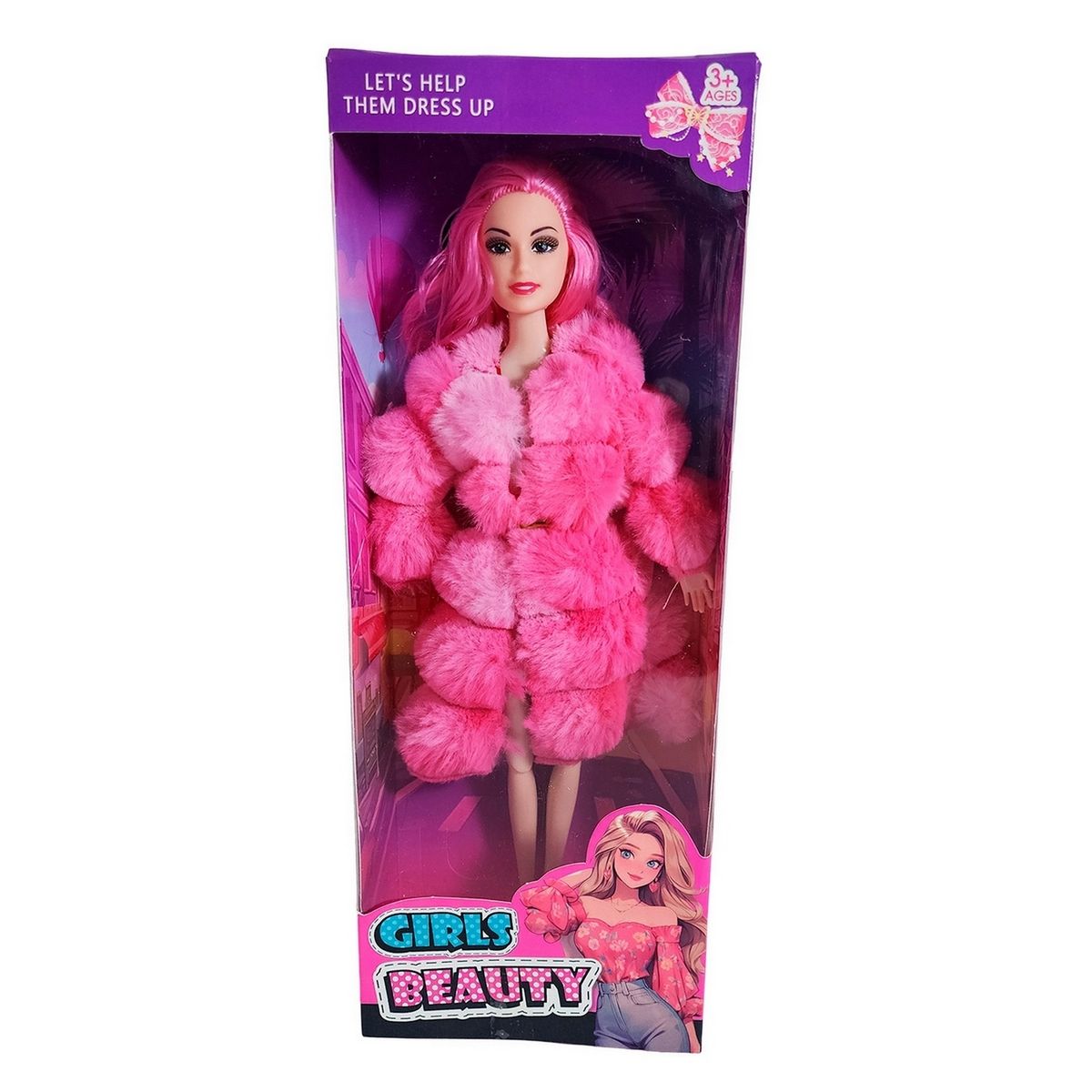 GENERICO - Muñeca Abrigo Peludo Juguete Interactivo Niña