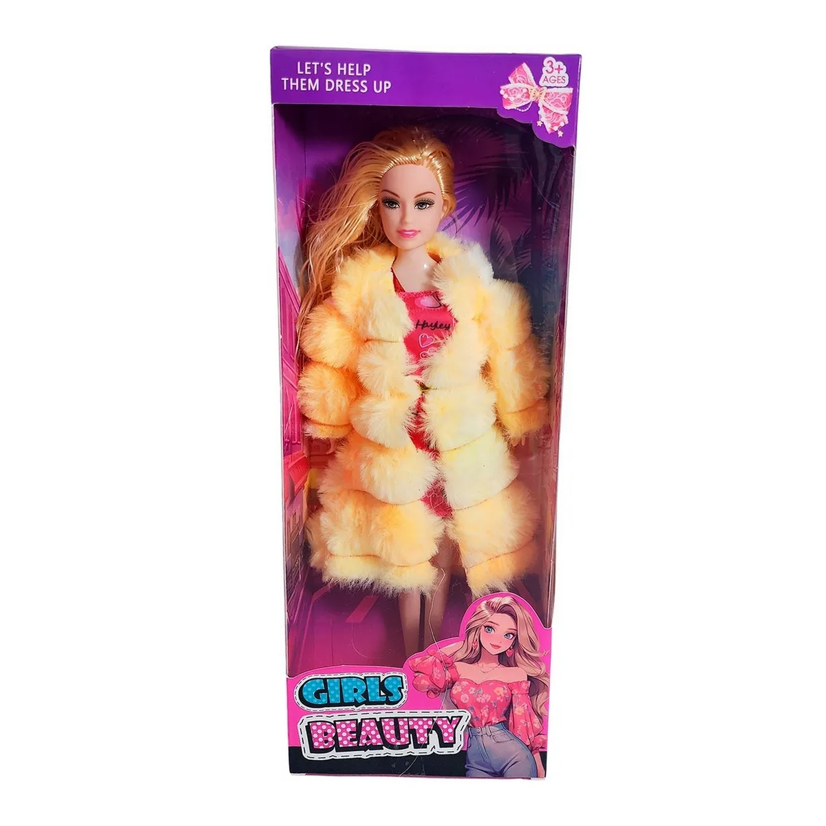 GENERICO - Muñeca Abrigo Peludo Juguete Interactivo Niña