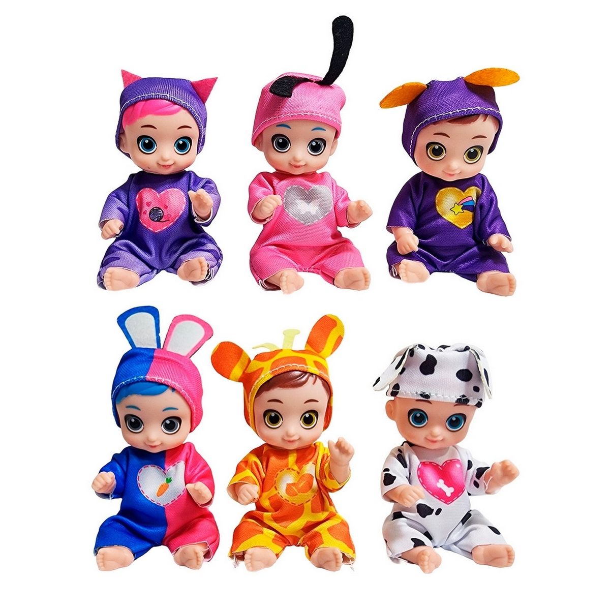 GENERICO - Muñeco Bebe Pijama Coleccion X 6 Unidades Juguete Niñas