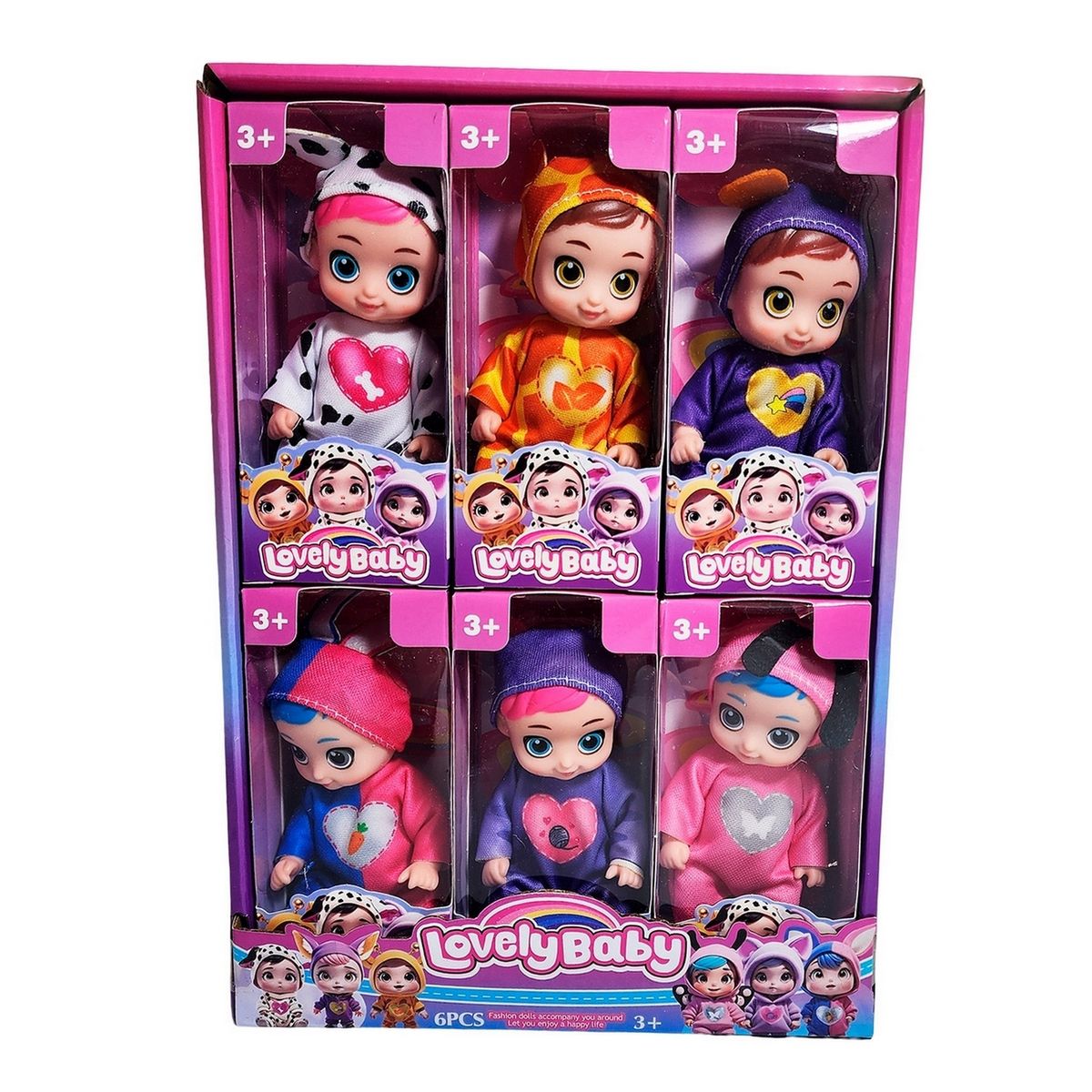 GENERICO - Muñeco Bebe Pijama Coleccion X 6 Unidades Juguete Niñas