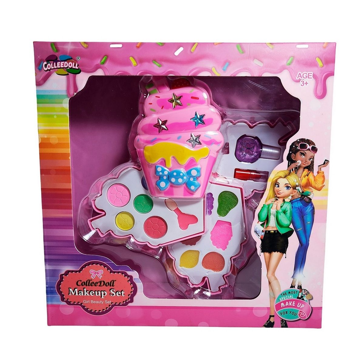 GENERICO - Kit De Maquillaje Cono Niñas Juguete Princesas Pinta Uñas