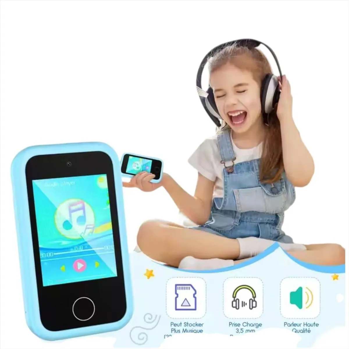 WAER - Celular Para Niños Musica Y Fotos Con Pantalla Segura
