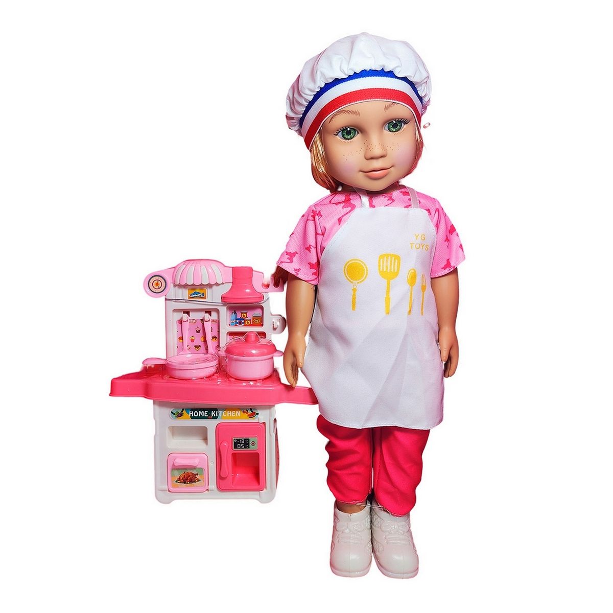 GENERICO - Muñeca Chef Con Cocina + Accesorios De Cocina Juguete Niñas