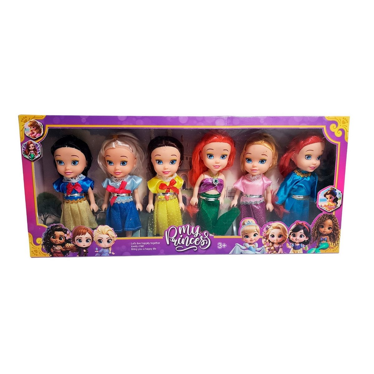 GENERICO - Muñeca Princesas Cuento De Hadas Set Coleccion X 6 Unidades