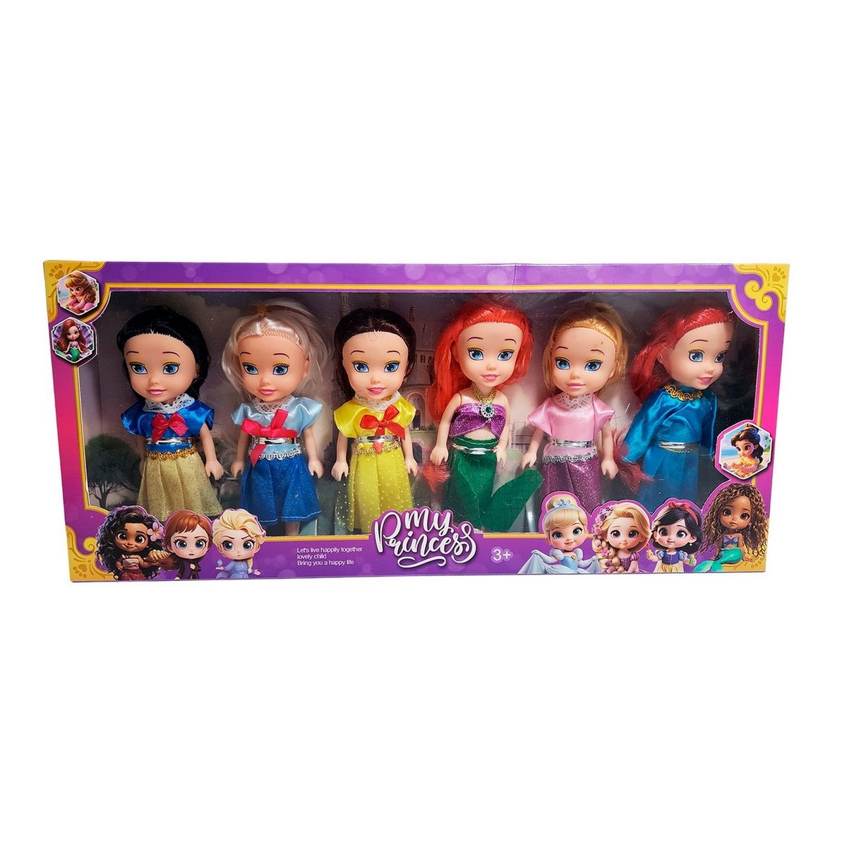 GENERICO - Muñeca Princesas Cuento De Hadas Set Coleccion X 6 Unidades