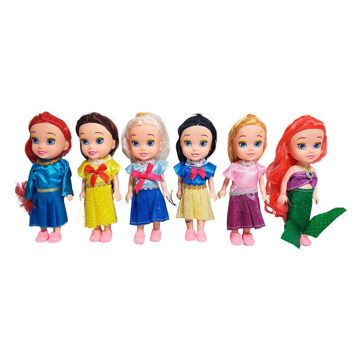 GENERICO - Muñeca Princesas Cuento De Hadas Set Coleccion X 6 Unidades