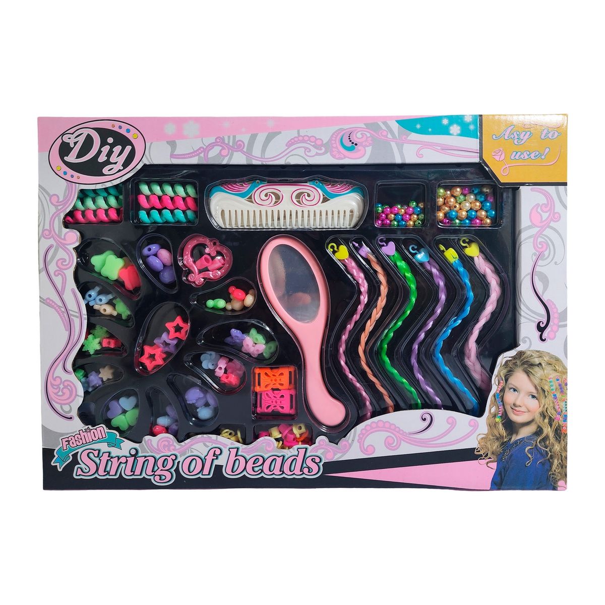 GENERICO - Set Kit Para Hacer Pulseras Y Peinados + Trenzas Extensiones