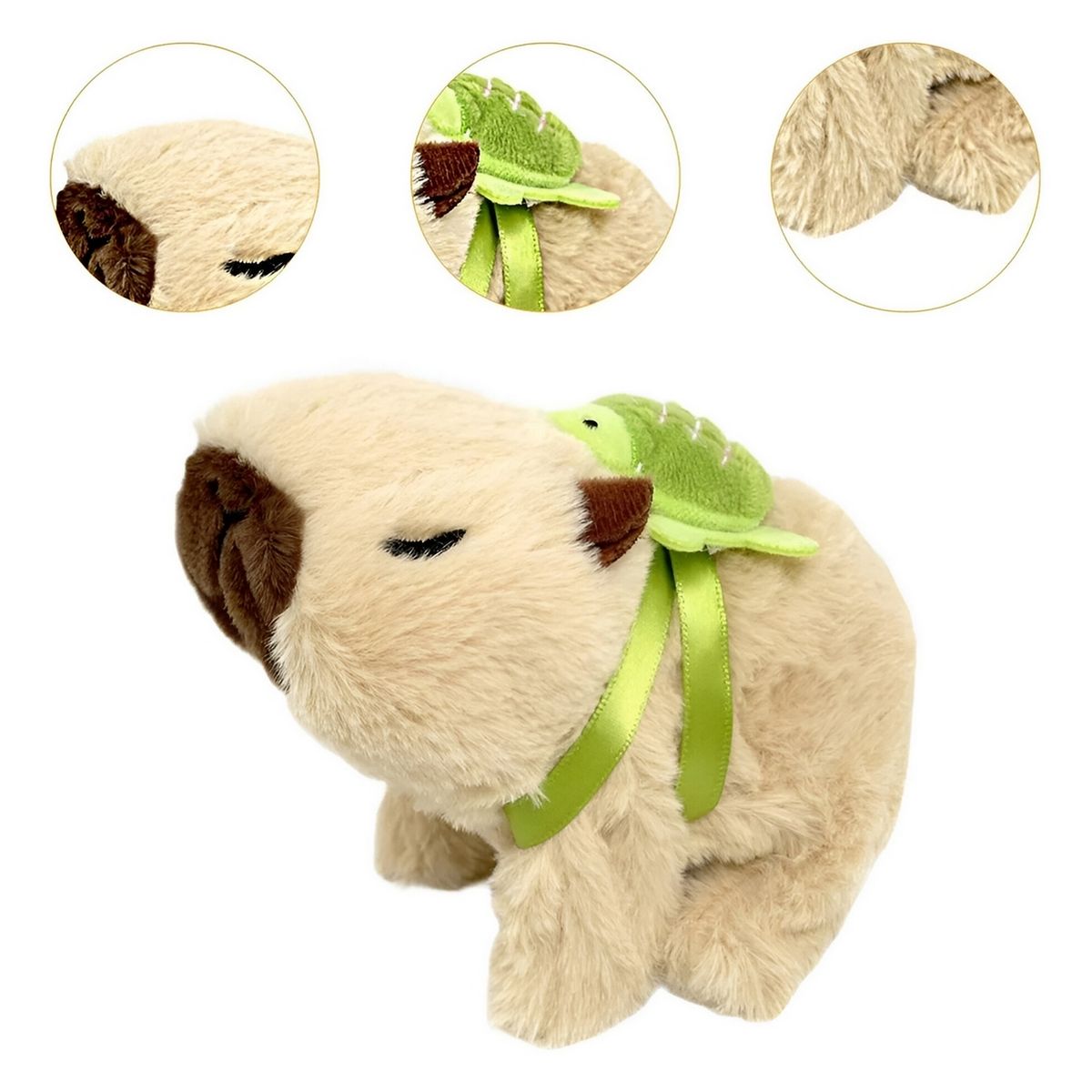 GENERICO - Muñeco Robot Capibara Movimiento Luces Sonido + Baterias